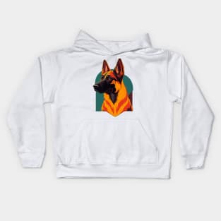 Belgian Malinois Portrait Kids Hoodie